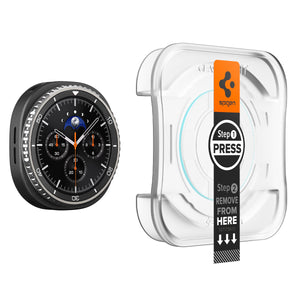 Spigen Galaxy Watch 8 Classic (46mm) Screen Protector GLAS.tR EZ Fit (2 Pack) view 4