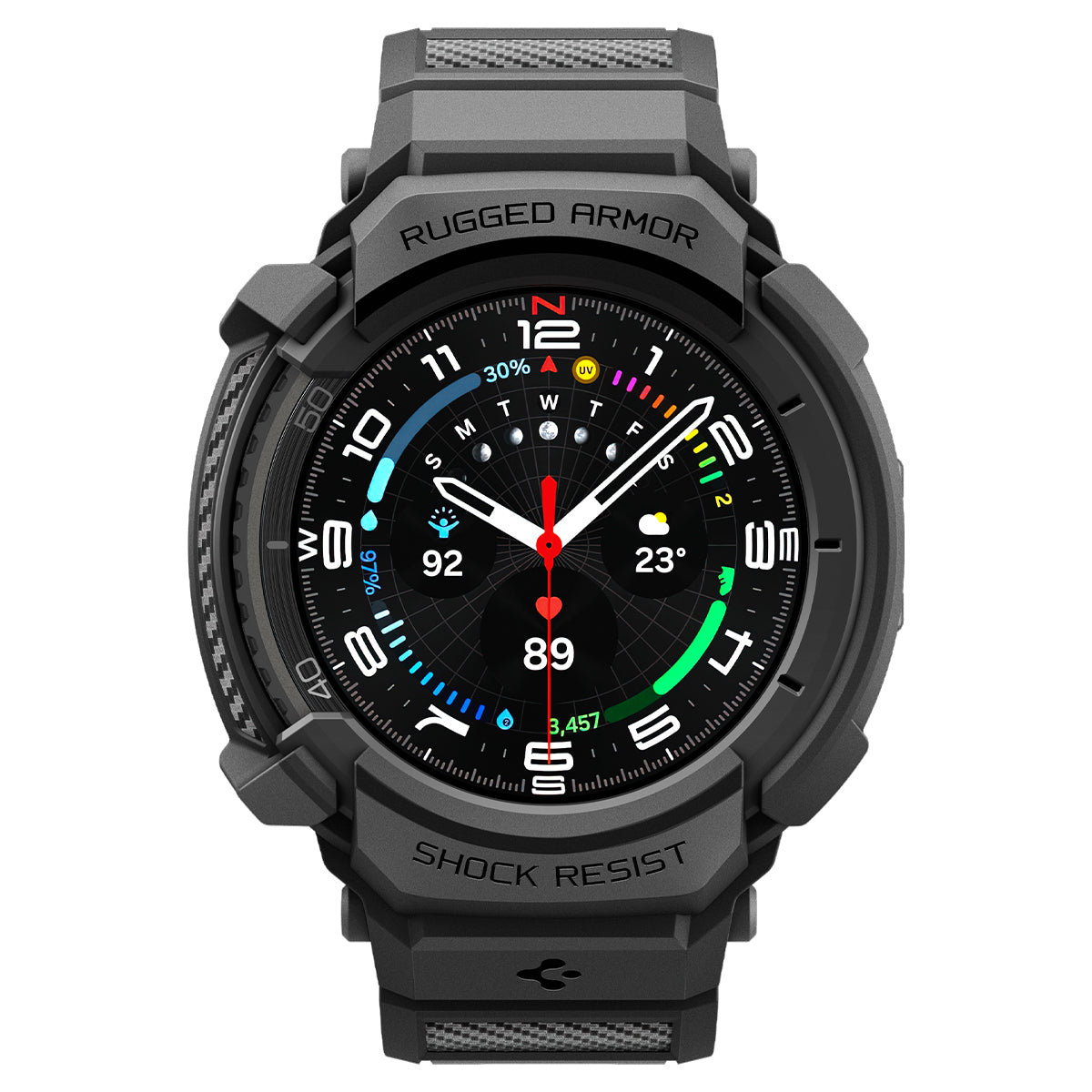 Spigen Galaxy Watch 8 Classic (46mm) Case + Case Rugged Armor Pro view 4