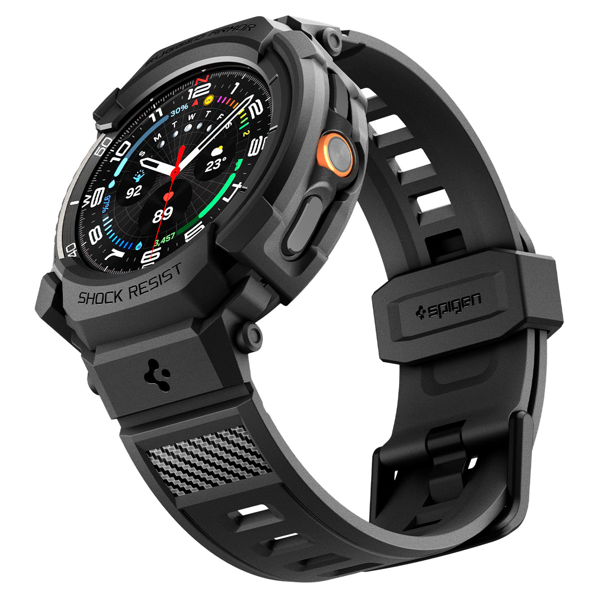 Spigen Galaxy Watch 8 Classic (46mm) Case + Case Rugged Armor Pro view 7