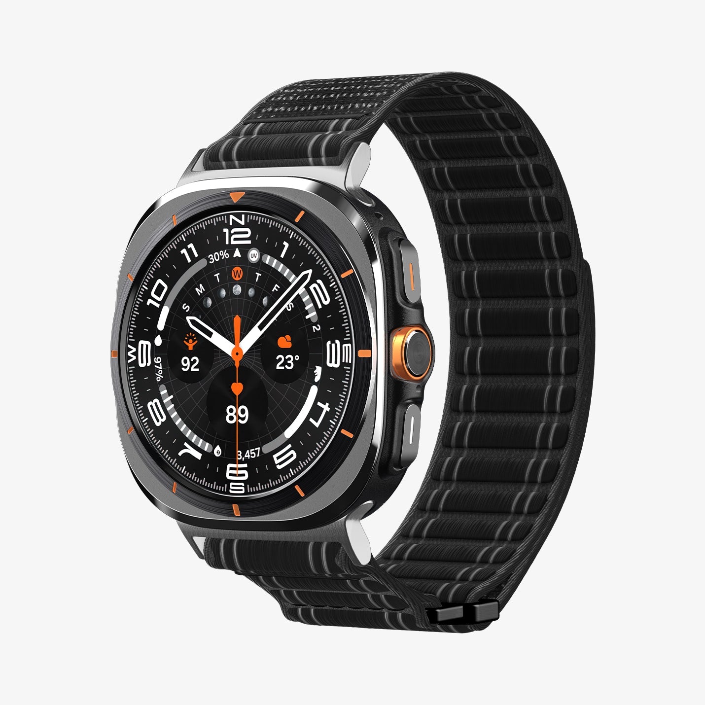 Spigen Galaxy Watch Ultra 2 & Ultra 47mm Band - WBF0 - Black - white background detail image 1