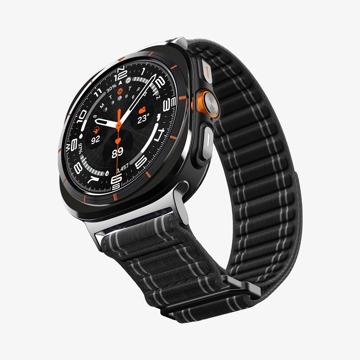 Spigen Galaxy Watch Ultra 2 & Ultra 47mm Band - WBF0 - Black - white background detail image 3
