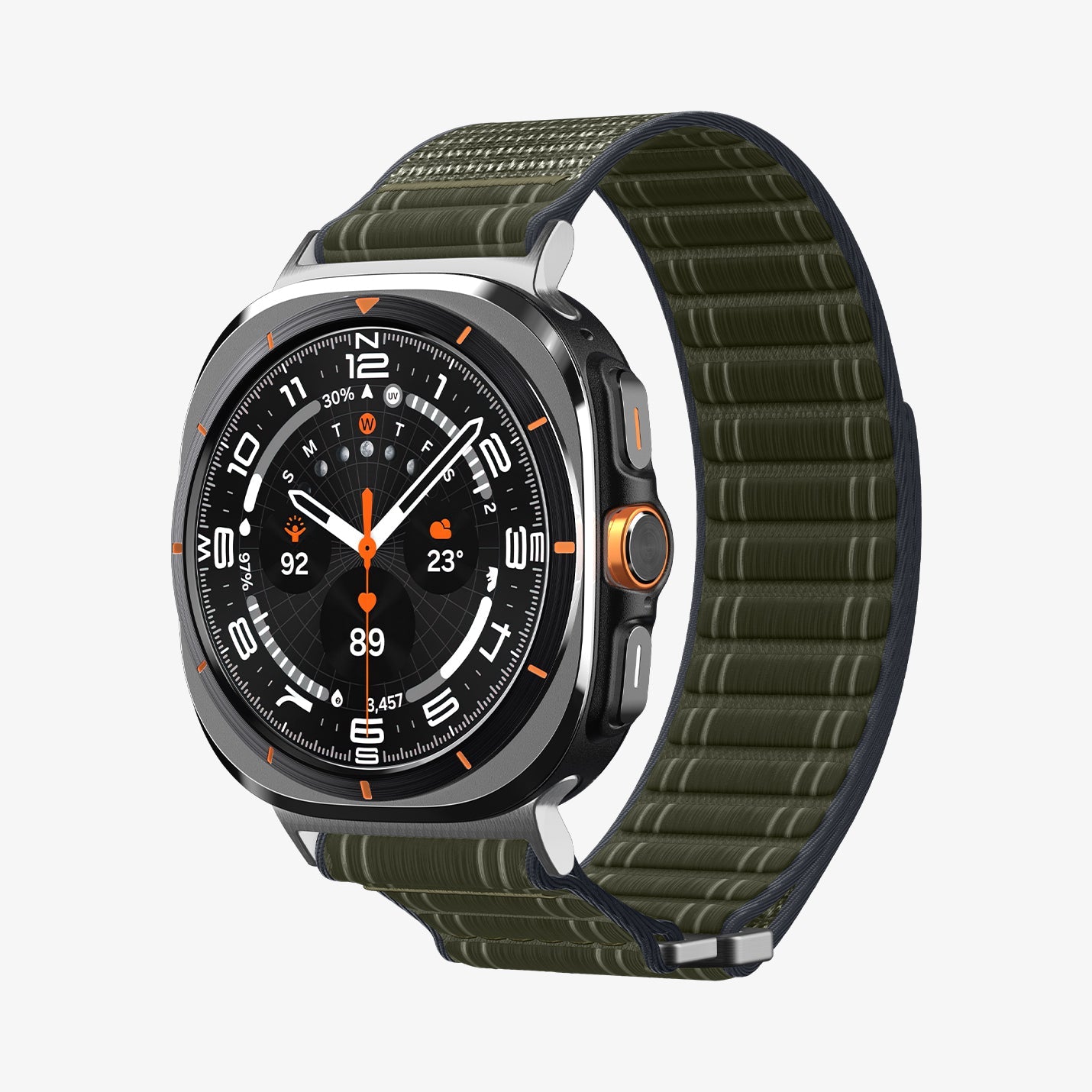 Spigen Galaxy Watch Ultra 2 & Ultra 47mm Band - WBF0 - Green - white background detail image 1