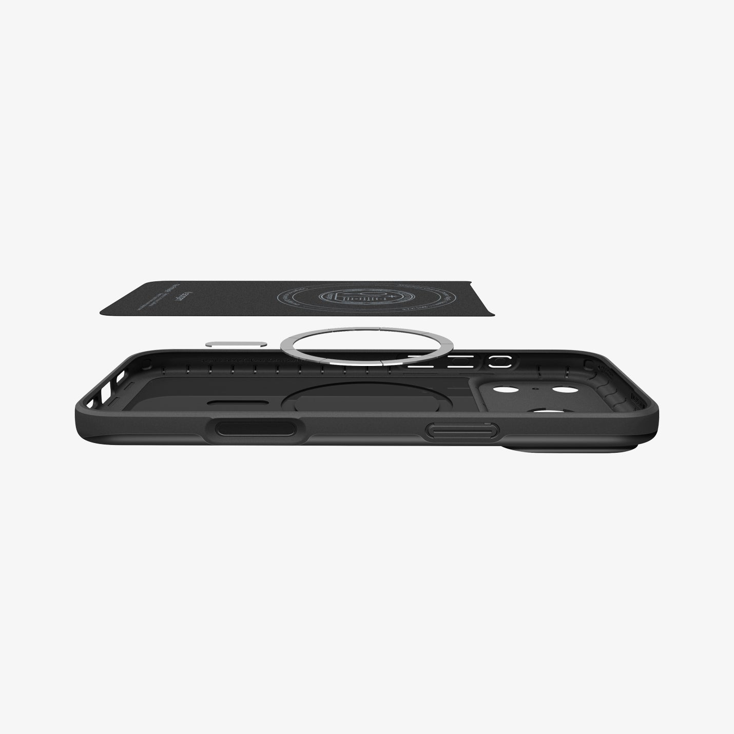 Spigen iPhone 17 Pro Case – Thin Fit (MagFit) - Black - inner magnetic layers separated