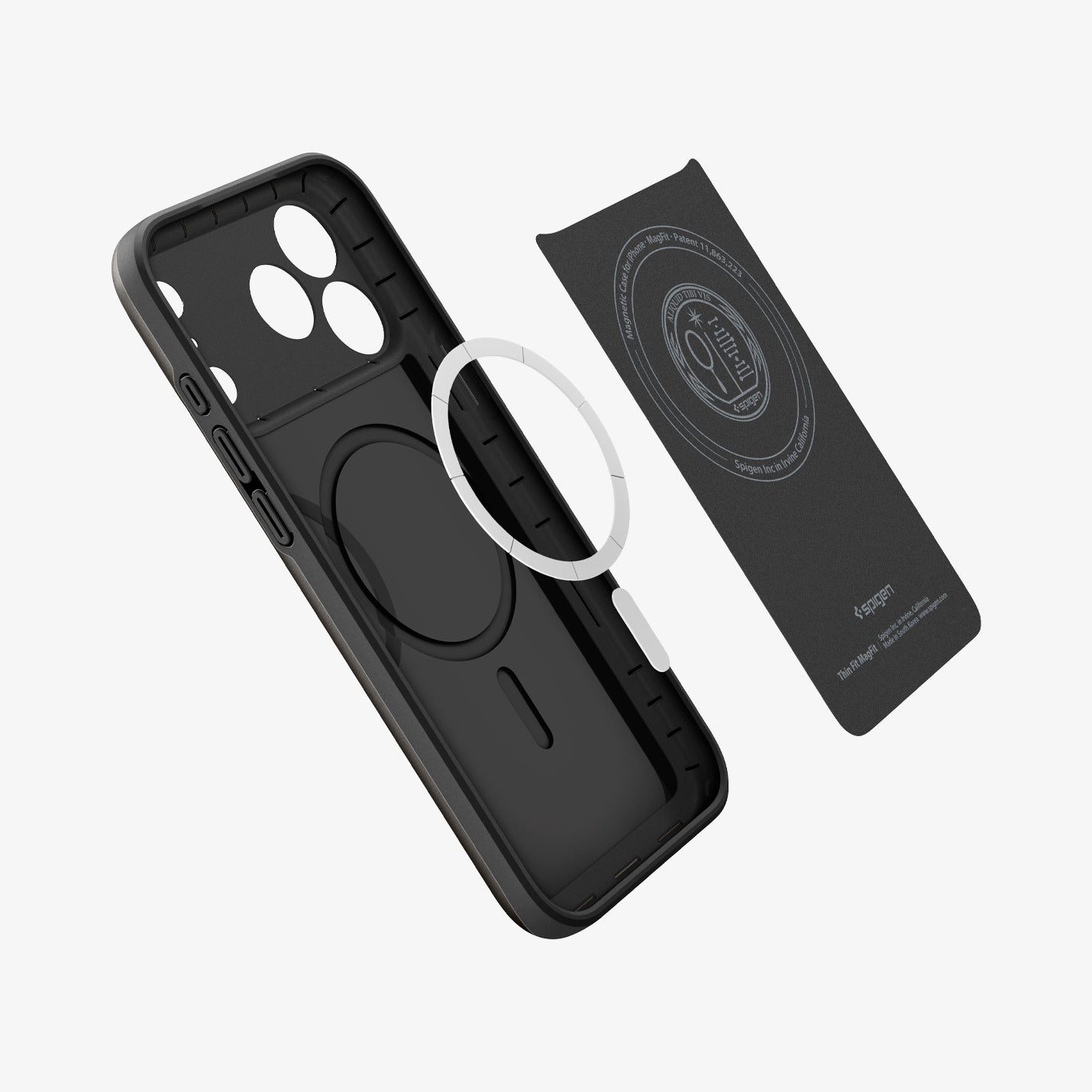 Spigen iPhone 17 Pro Case – Thin Fit (MagFit) - Black - magnetic layer construction