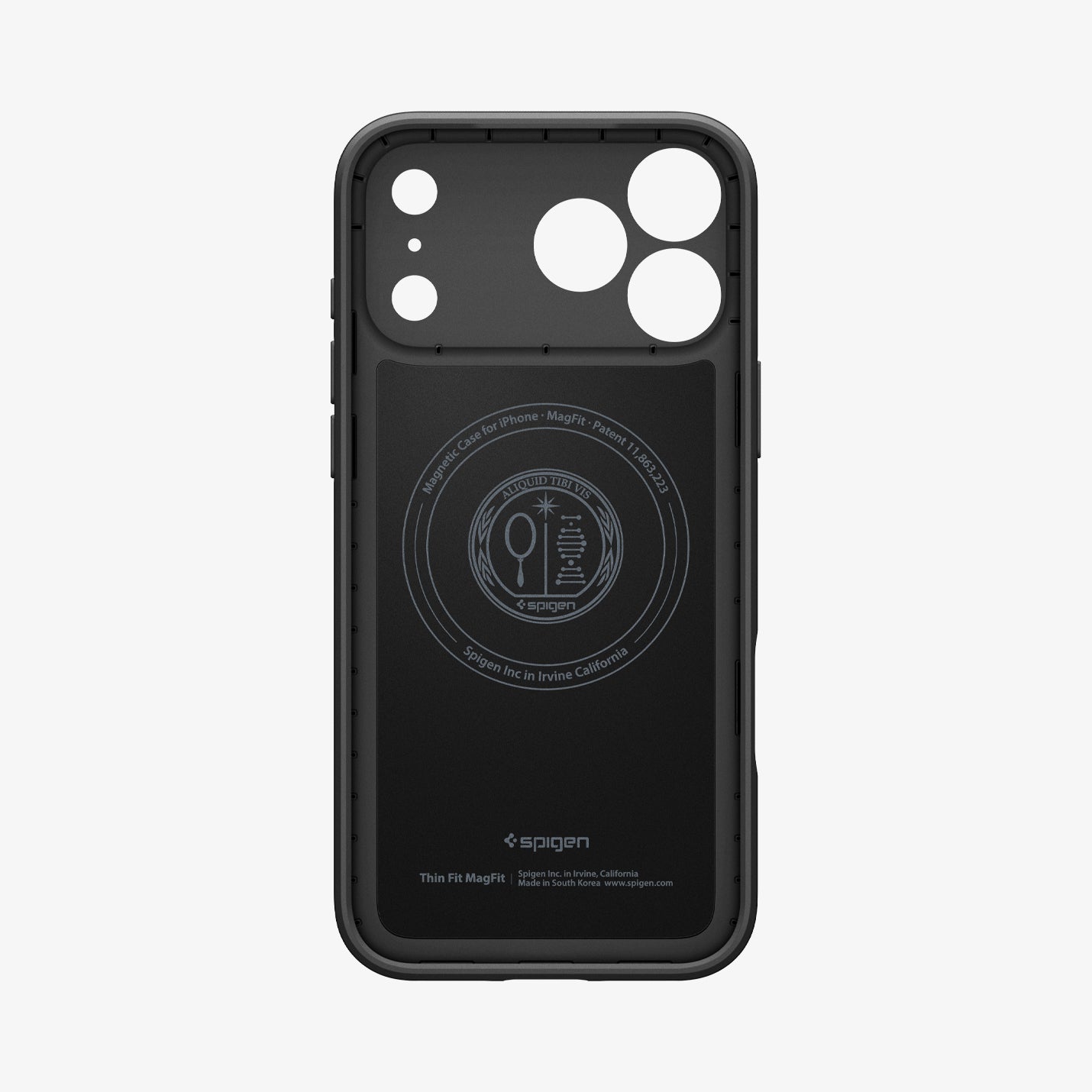 Spigen iPhone 17 Pro Case – Thin Fit (MagFit) - Black - inner case view