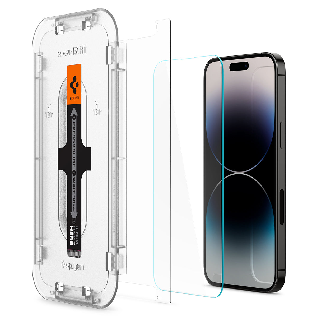 Spigen iPhone 14 Pro Max / 14 Pro Screen Protector GLAS.tR EZ Fit | Sensor Protected view 7