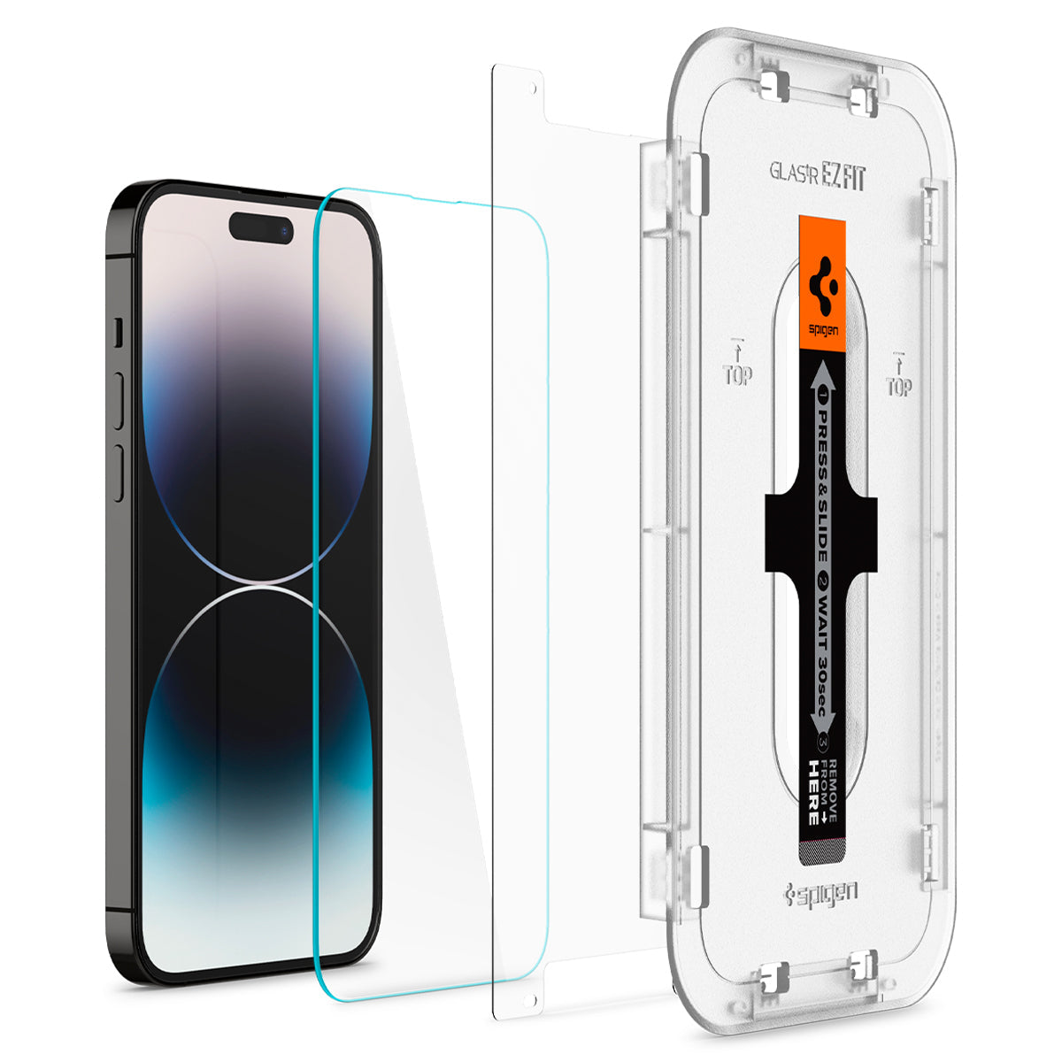 Spigen iPhone 14 Pro Max / 14 Pro Screen Protector GLAS.tR EZ Fit | Sensor Protected view 9