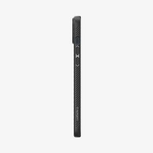 ACS05037 - iPhone 14 Case Liquid Air in matte black showing the side with volume controls