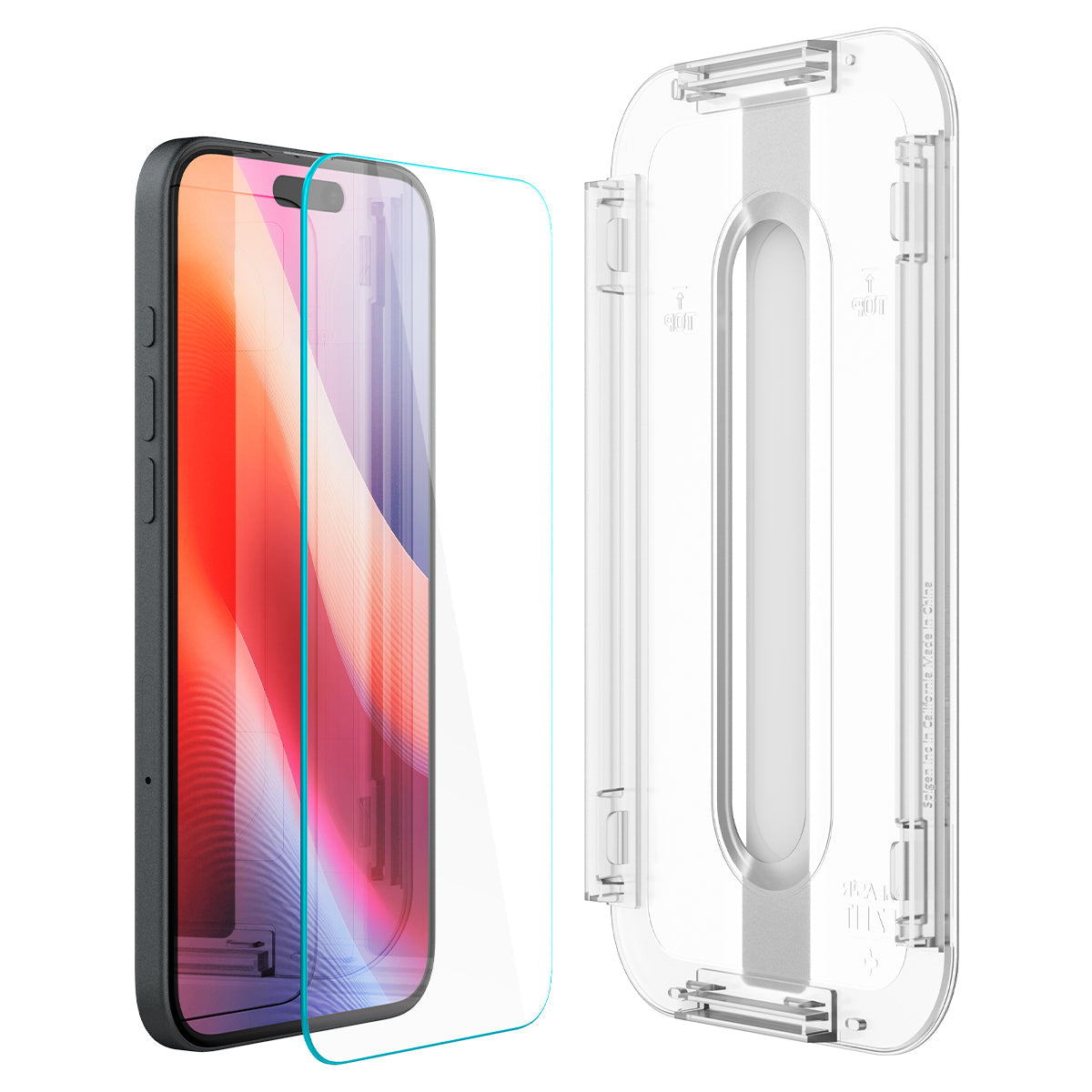 Spigen iPhone 16 Plus / iPhone 16 Screen Protector GLAS.tR EZ Fit (2 Pack) view 3