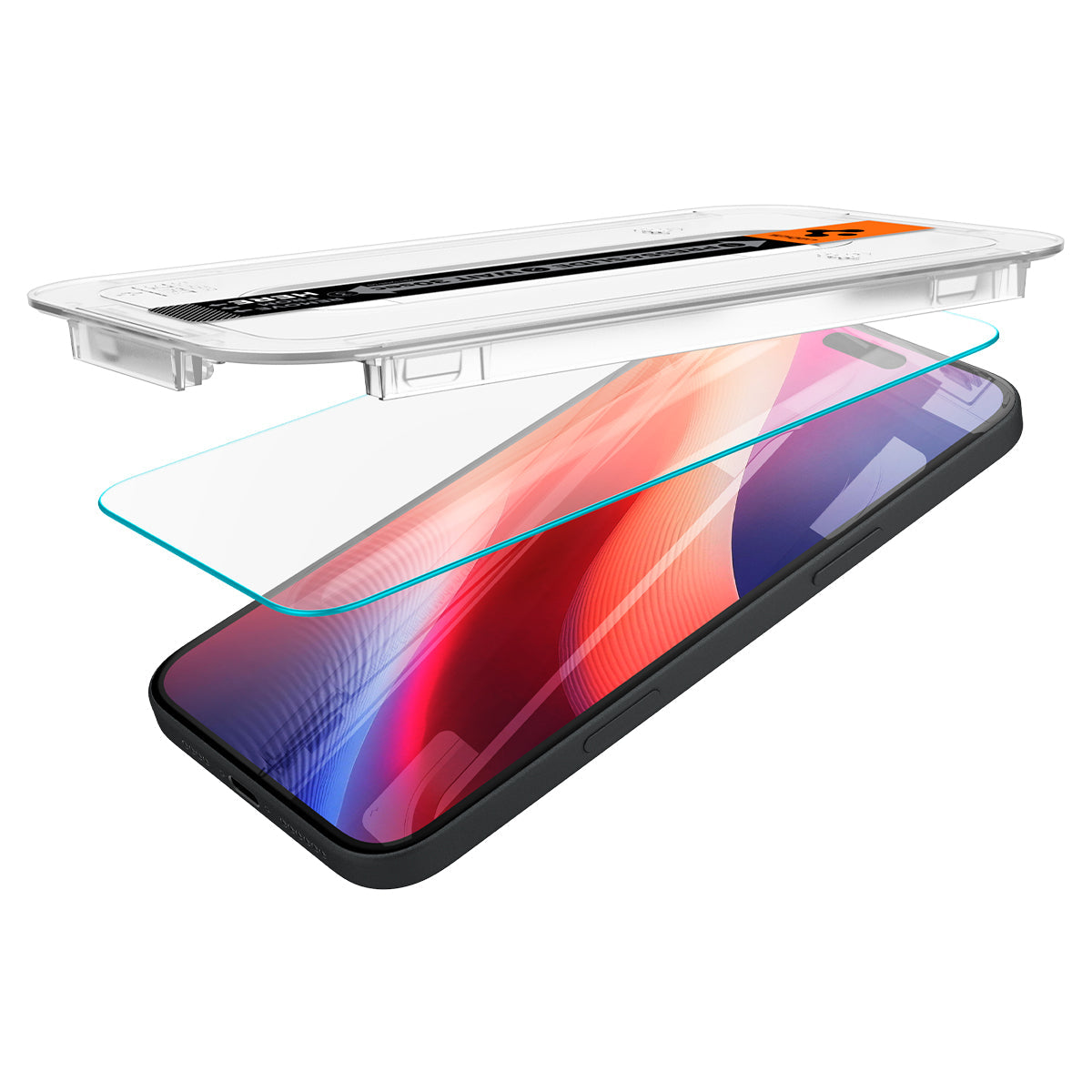 Spigen iPhone 16 Plus / iPhone 16 Screen Protector GLAS.tR EZ Fit (2 Pack) view 7
