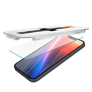 Spigen iPhone 17e / 16e / 14 / 13 Pro / 13 Screen Protector GLAS.tR EZ Fit | Sensor Protected (2 Pack) view 6