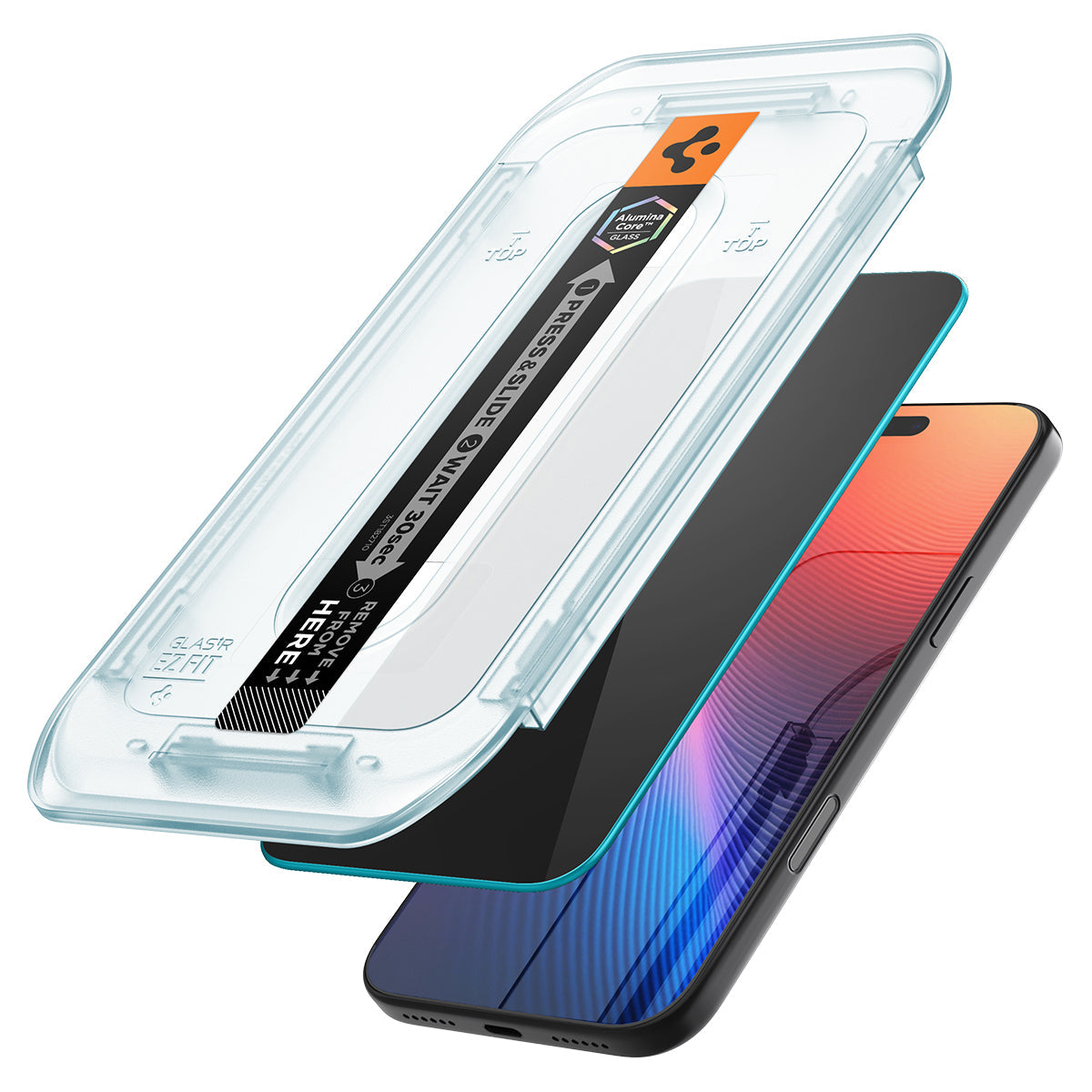 Spigen iPhone 16 Pro Max / 16 Pro Screen Protector GLAS.tR EZ Fit | Privacy view 17