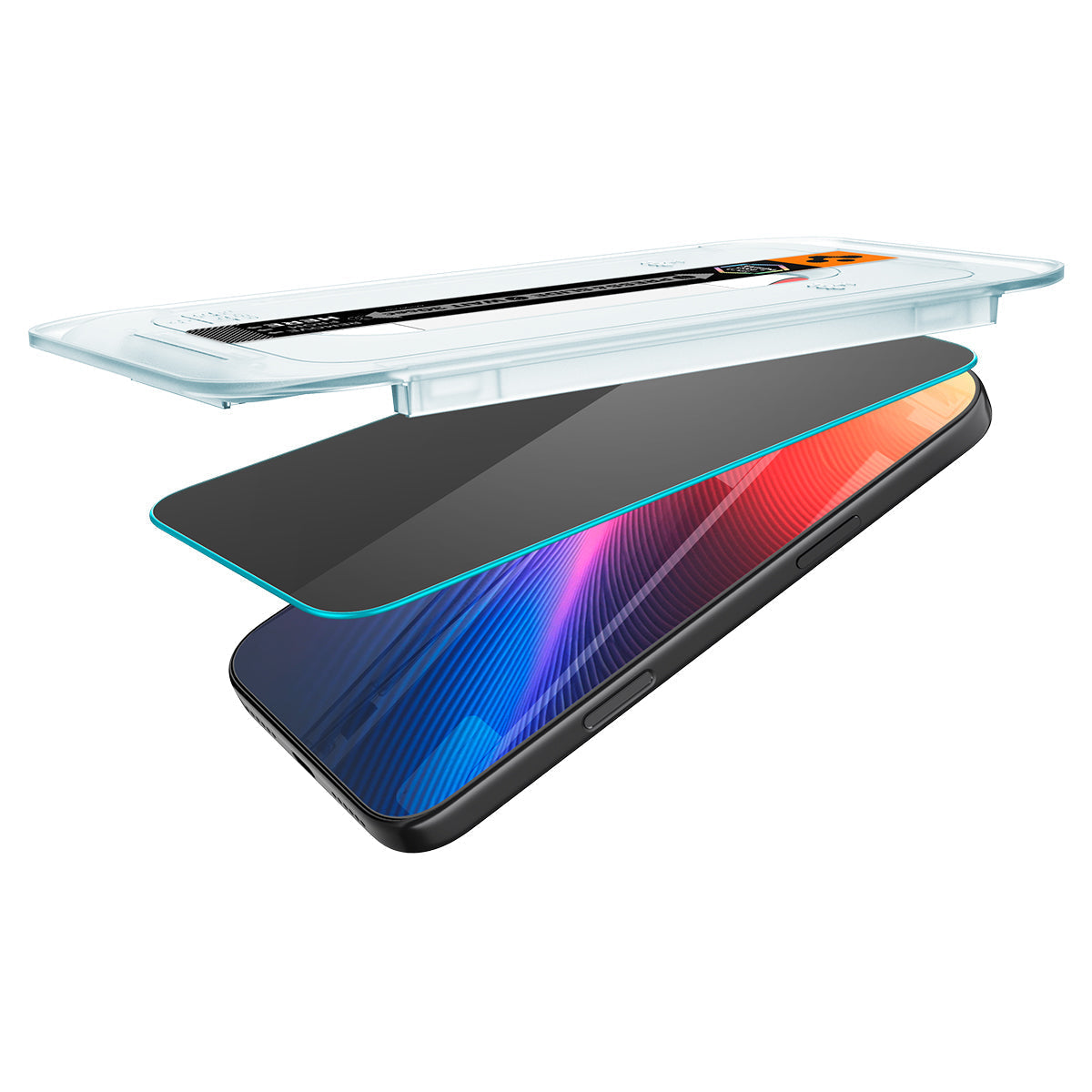Spigen iPhone 17 Pro / 17 Screen Protector GLAS.tR EZ Fit | Privacy view 5