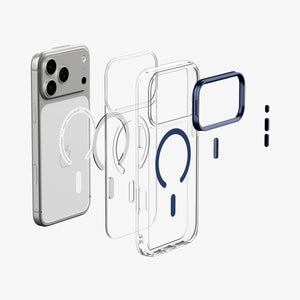 Spigen iPhone 18 Pro Max Ultra Hybrid Optik S (Mag Fit) - Clear Deep Blue - image 5