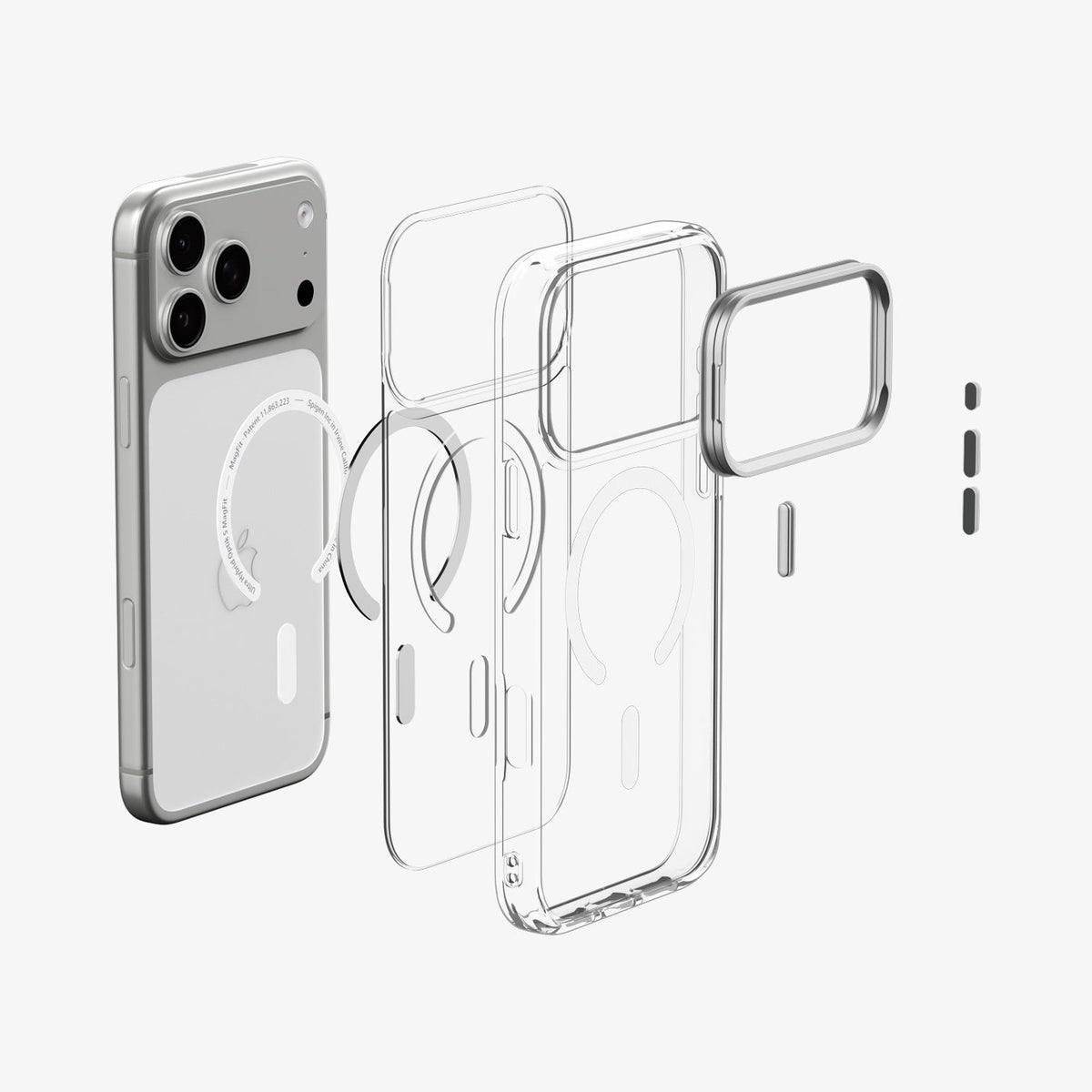 Spigen iPhone 18 Pro Max Ultra Hybrid Optik S (Mag Fit) - Clear Silver - image 5