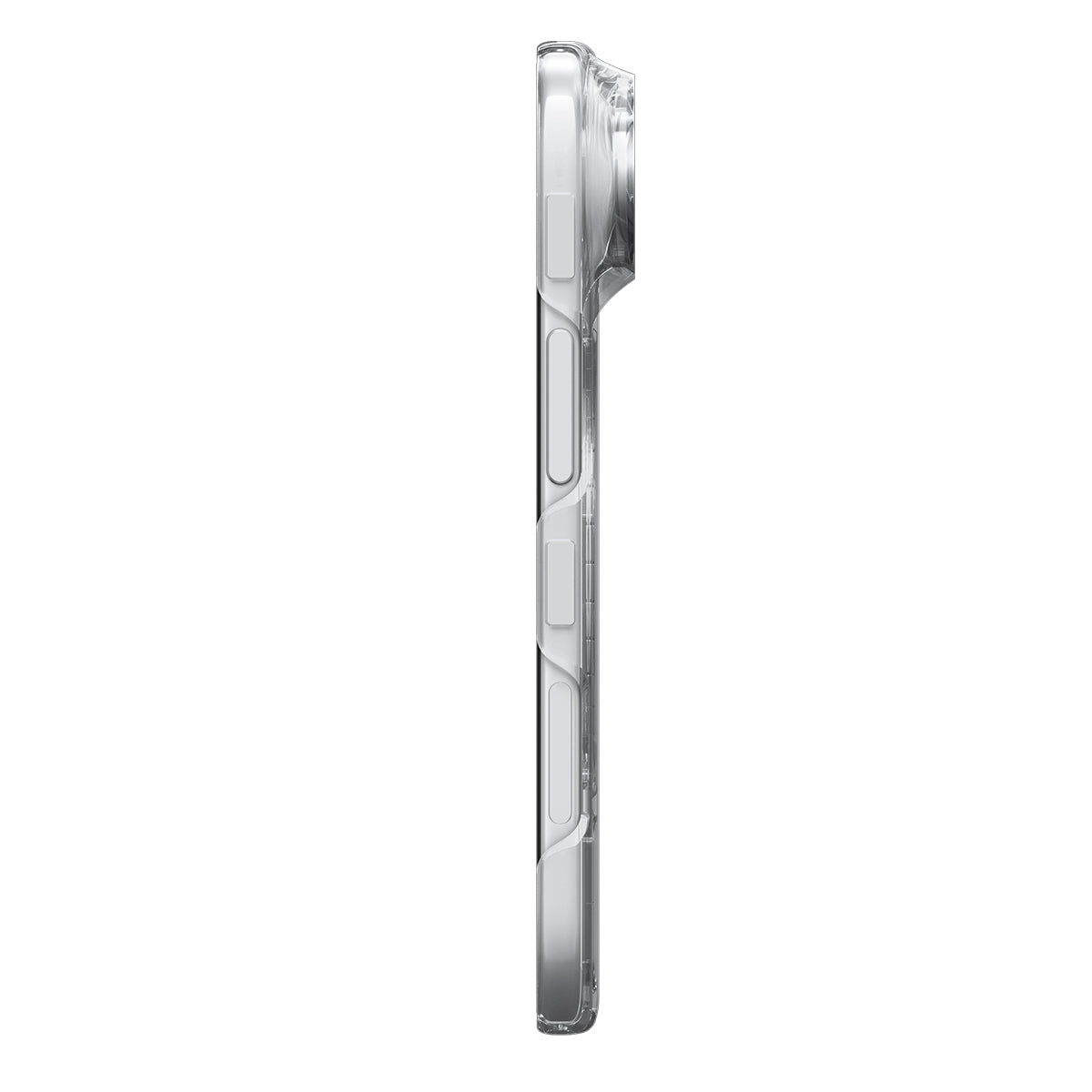 Spigen Air Skin MagFit Clear White case for iPhone Duo – folded side profile