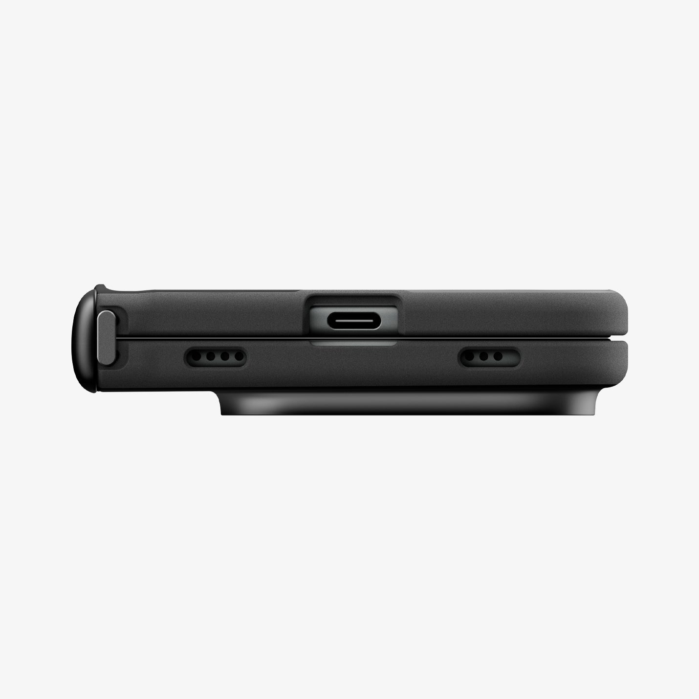 iPhone Duo Air Fit Pro (Mag Fit) showing the slim side profile with accessible button cutouts and reinforced edges