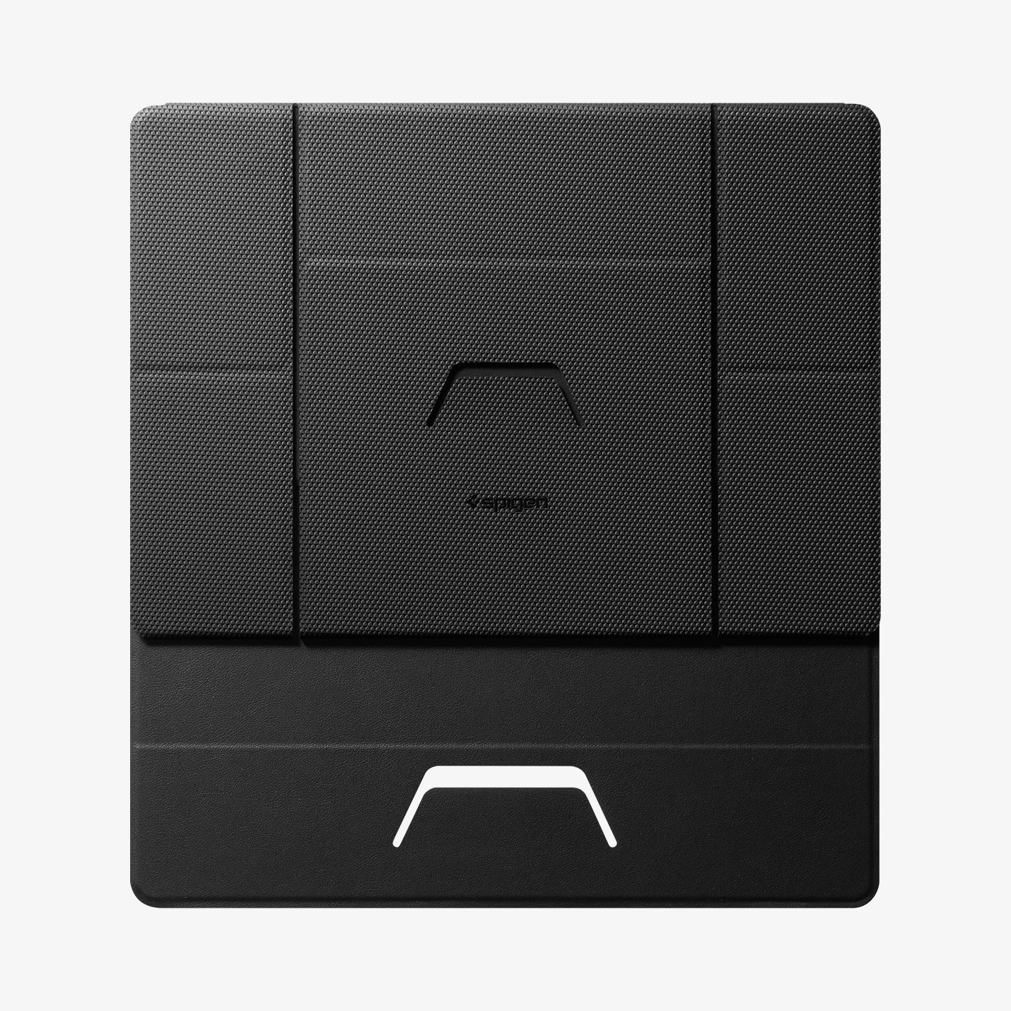 AMP11117 - Slim Fold Laptop Stand | Non-Adhesive | Black LD201-S8 showing top view of the black slim fold laptop stand folded down