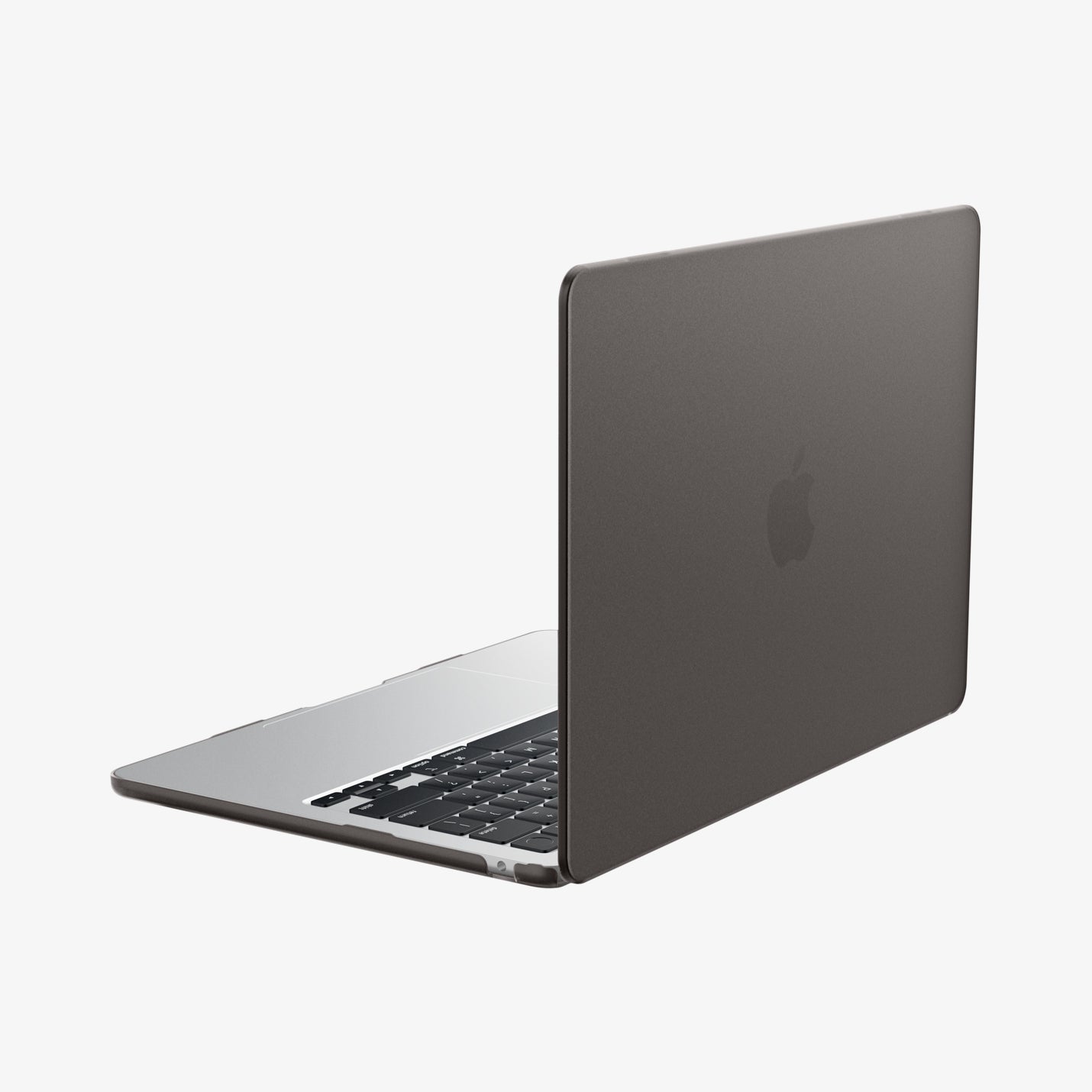 Spigen MacBook Air 13-inch Air Skin in Frost Black showing the back and side