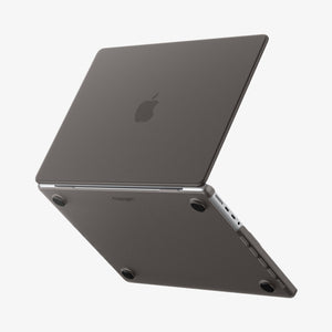 Spigen MacBook Pro 14-inch Air Skin in Frost Black showing the top, bottom and side