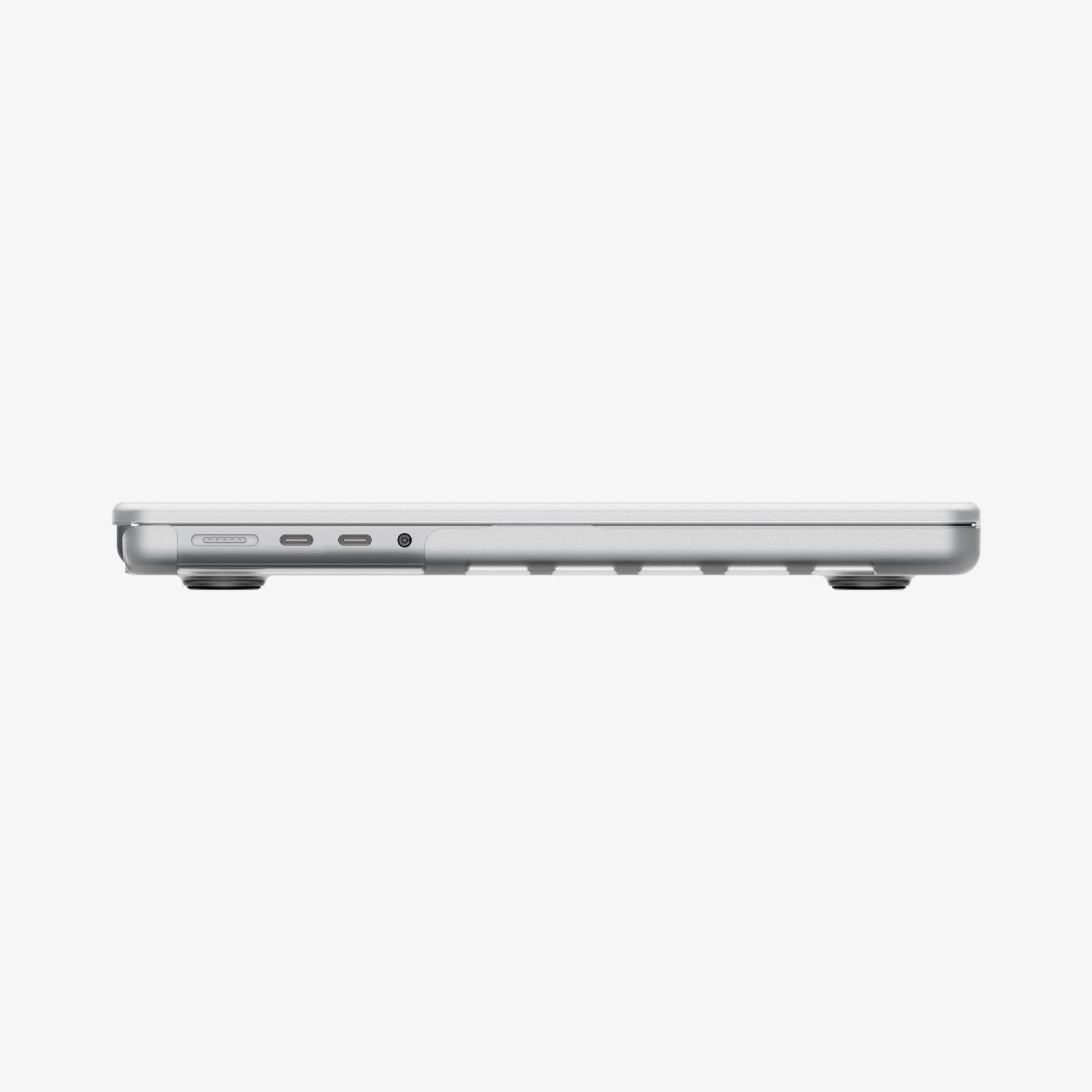 Spigen MacBook Pro 14-inch Air Skin in Frost Clear showing side