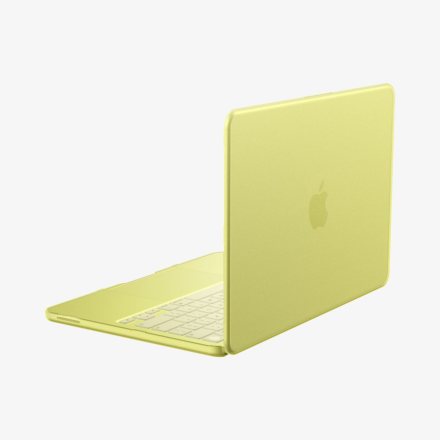 Spigen Air Skin Frost Citrus rear and side view for MacBook Neo 13-inch