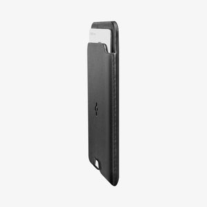 Angled view of the Spigen Valentinus MagFit vegan-leather wallet