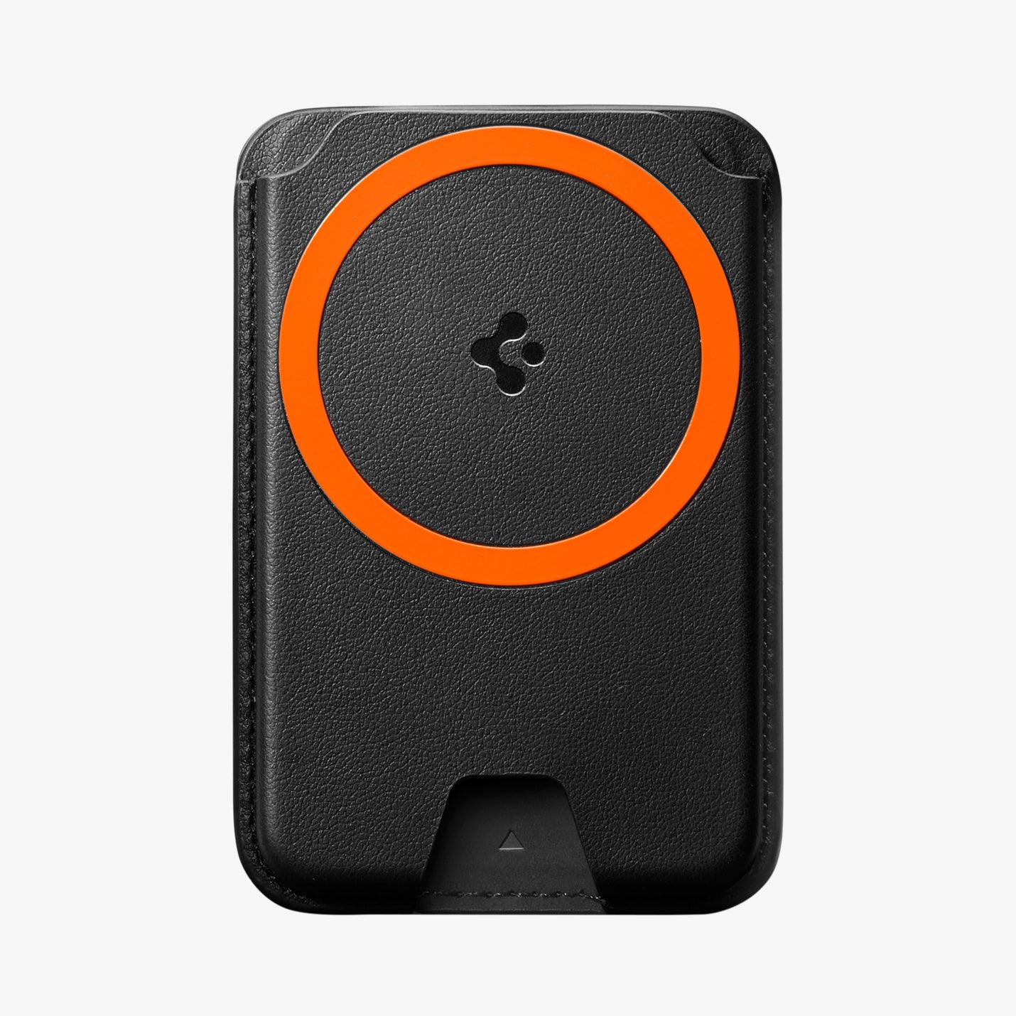 Front view of the Spigen Valentinus MagFit+ Black five-card wallet