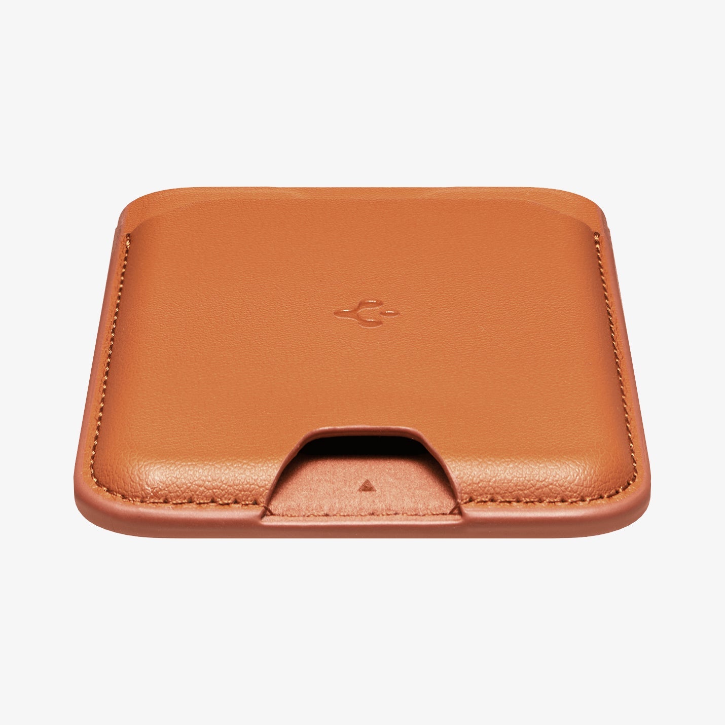 Close-up of the card access tab on the Spigen Valentinus MagFit wallet