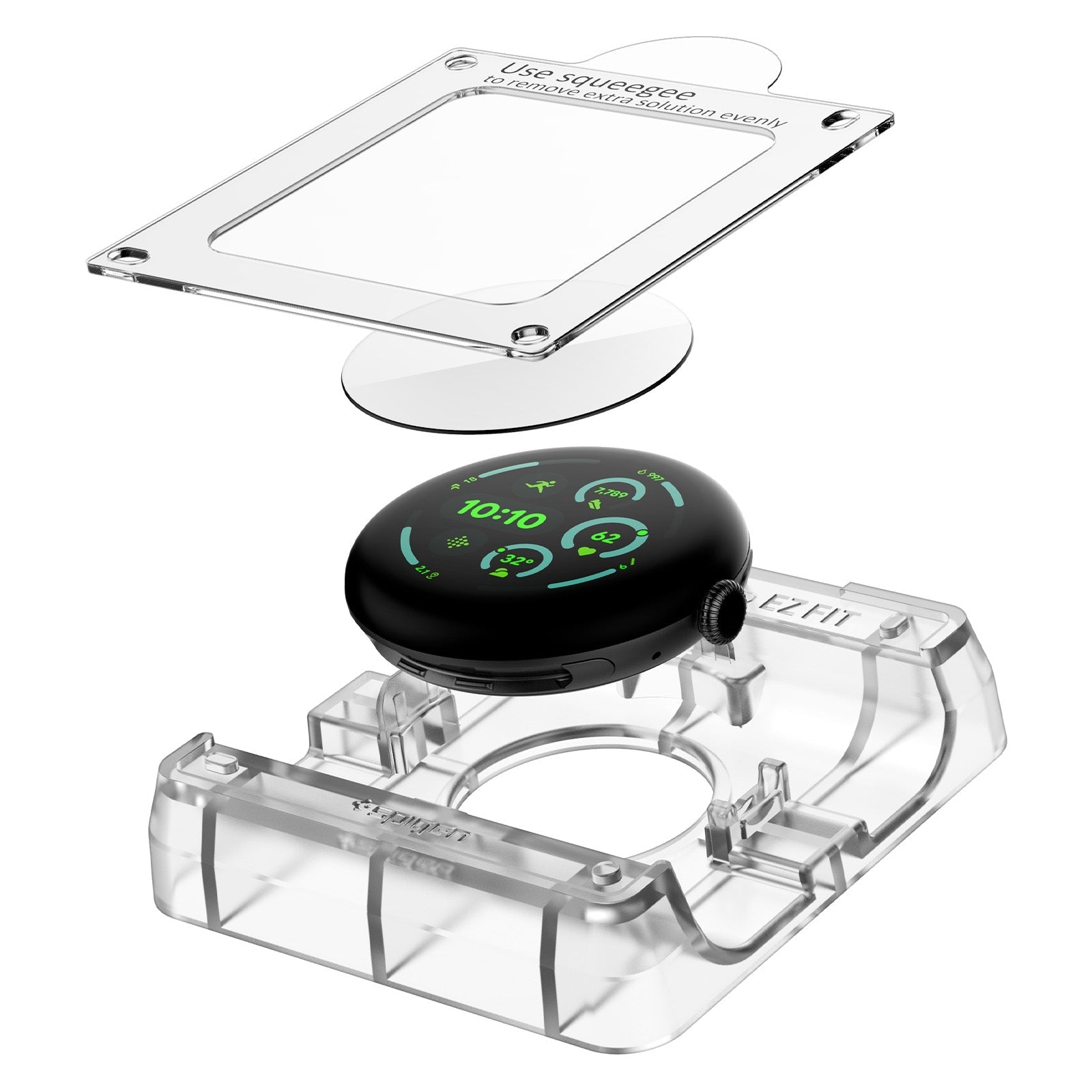 Spigen Pixel Watch 4/3 (45mm) Screen Protector EliteShield EZ Fit (2 Pack) view 2