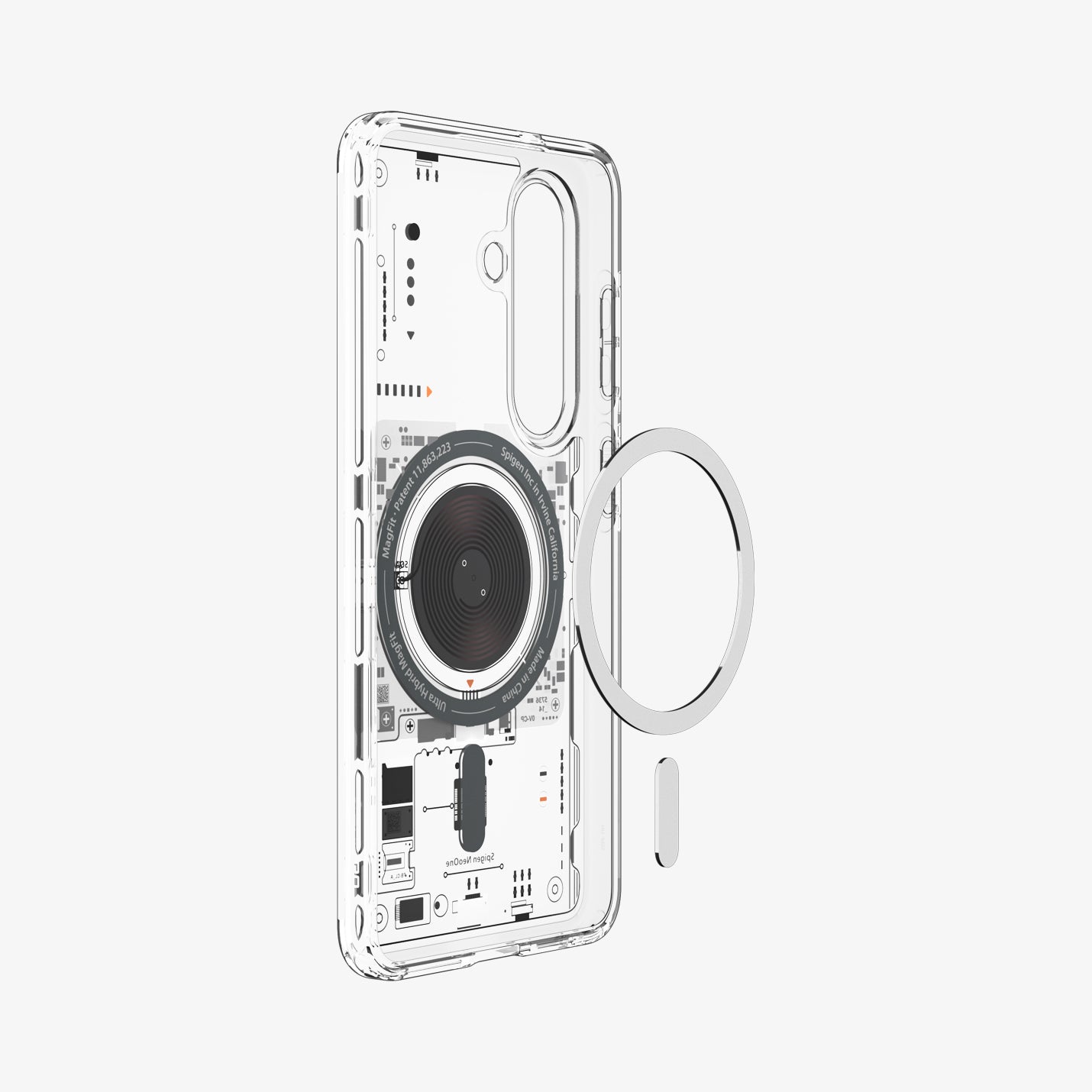 Spigen Galaxy S26 Plus Case Ultra Hybrid Neo One (Mag Fit) showing the back and partial side with mag fit technology