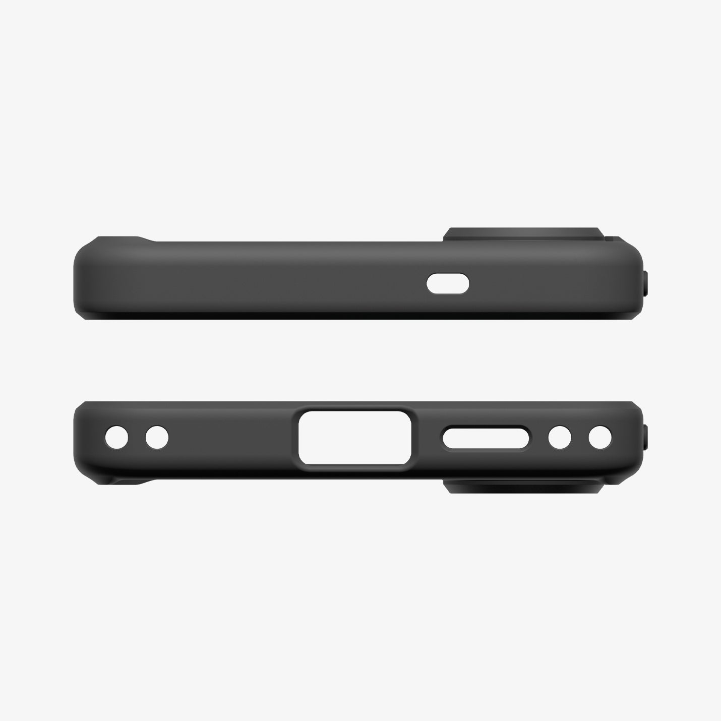 Spigen Galaxy S26 Case Ultra Hybrid (Mag Fit) Matte Black showing the top and bottom
