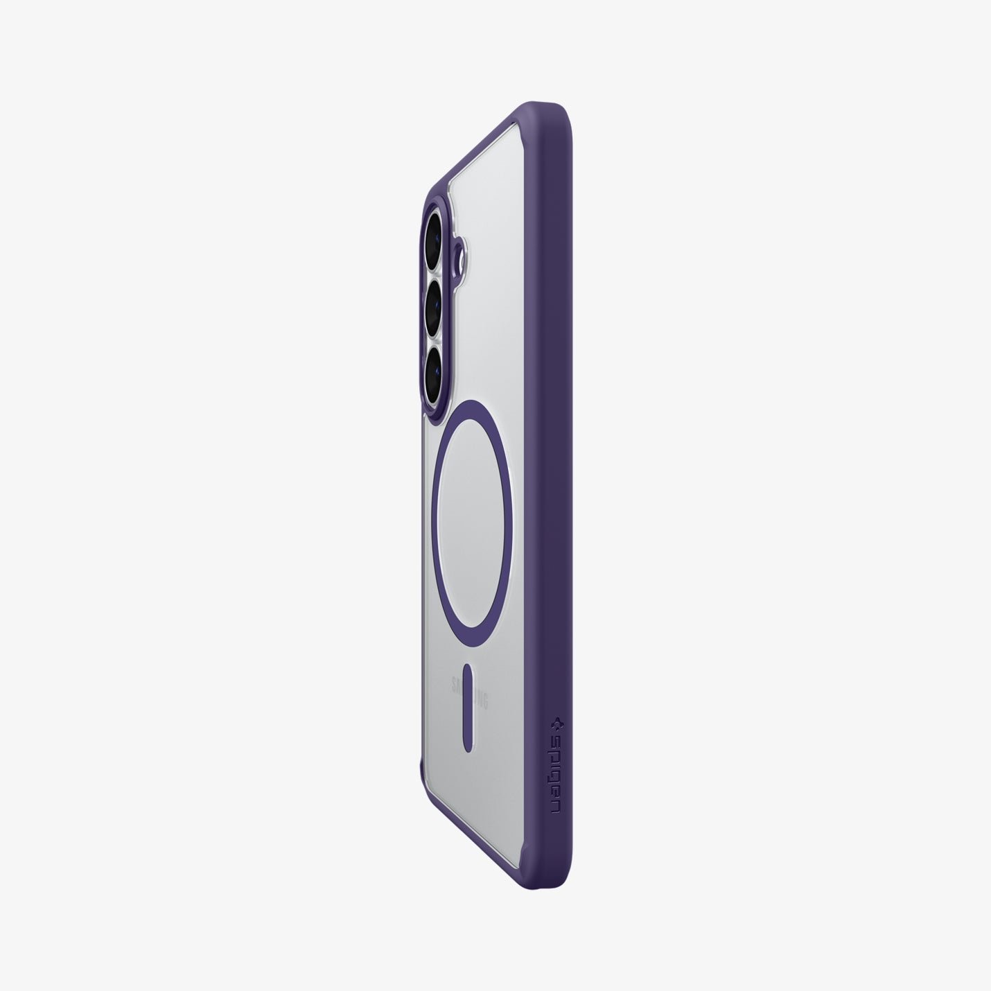 Spigen Galaxy S26 Case Ultra Hybrid (Mag Fit) Deep Purple showing the back and partial side