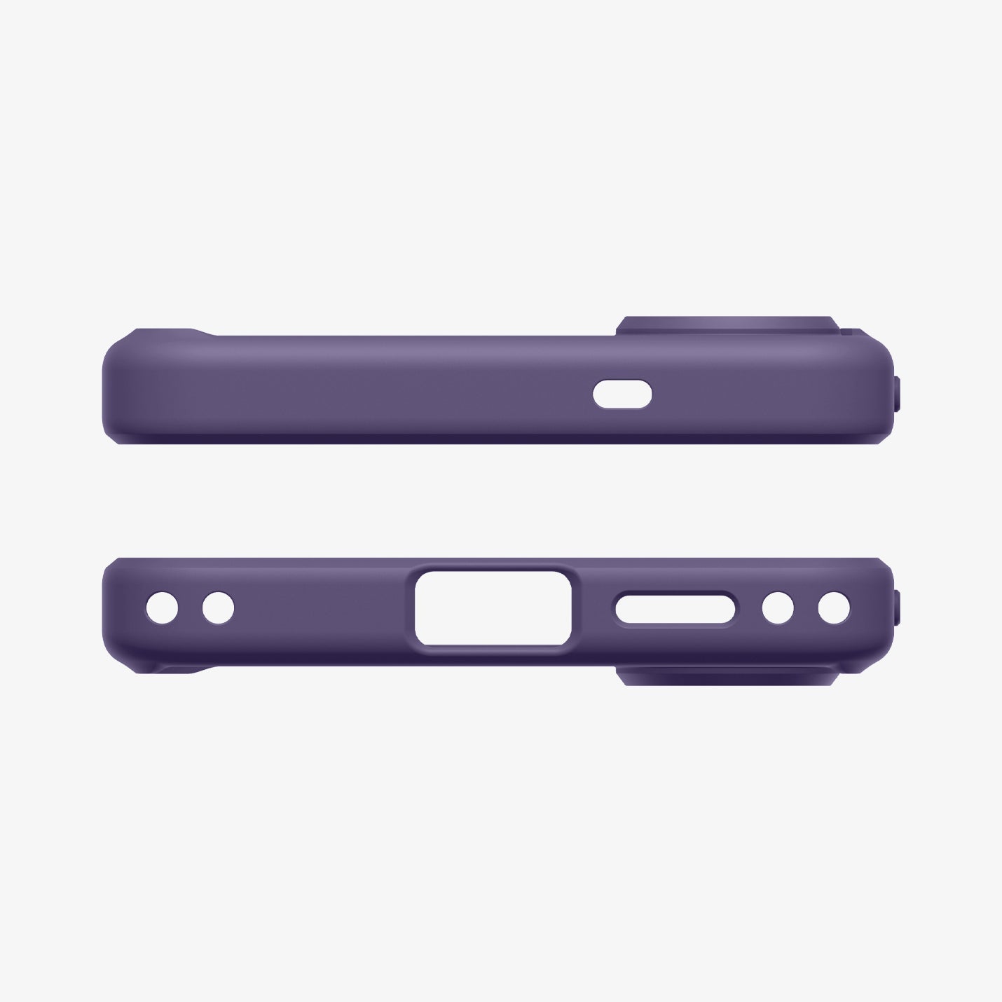 Spigen Galaxy S26 Case Ultra Hybrid (Mag Fit) Deep Purple showing the top and bottom