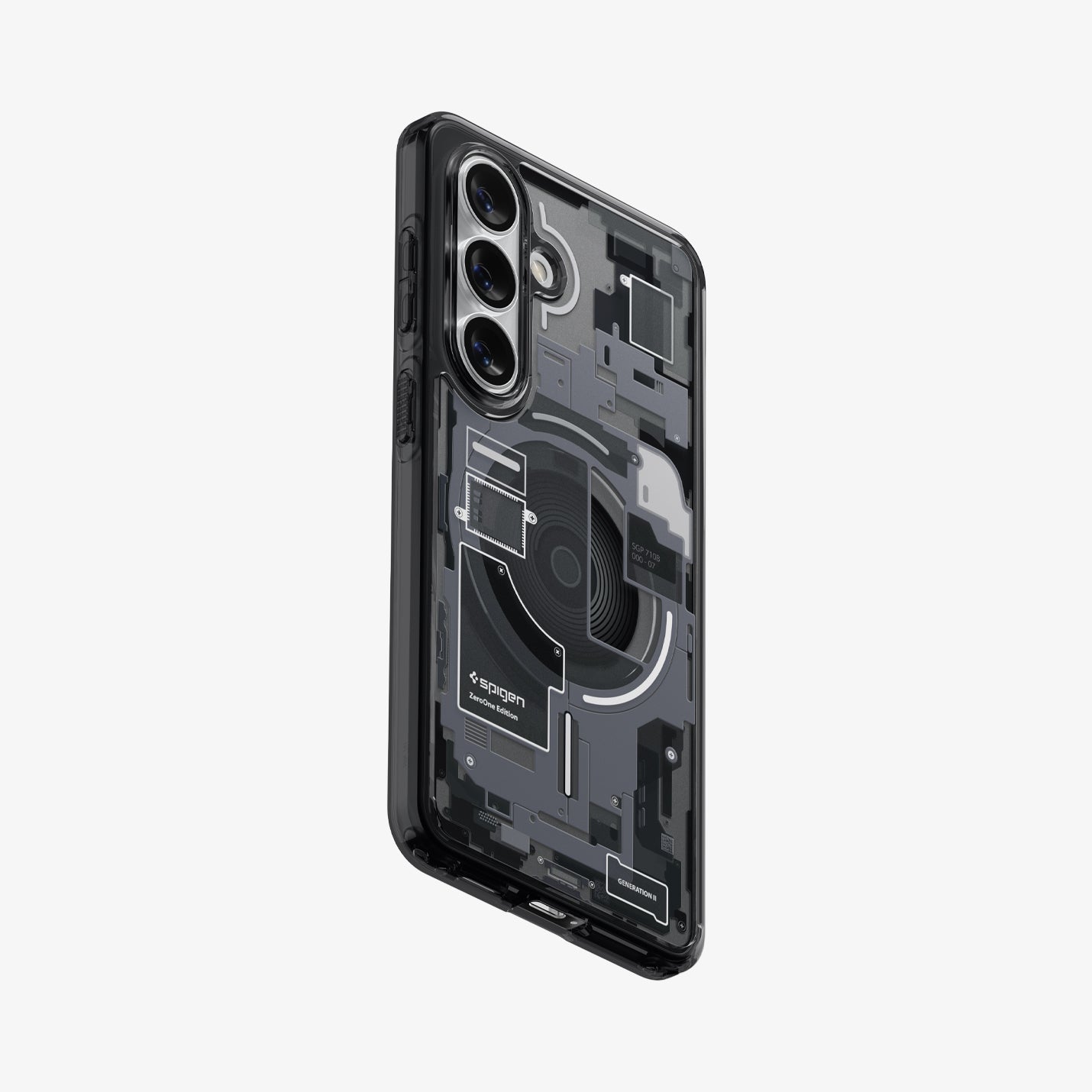 Spigen Galaxy S26 Case Ultra Hybrid Zero One (Mag Fit) Black showing the back and partial side