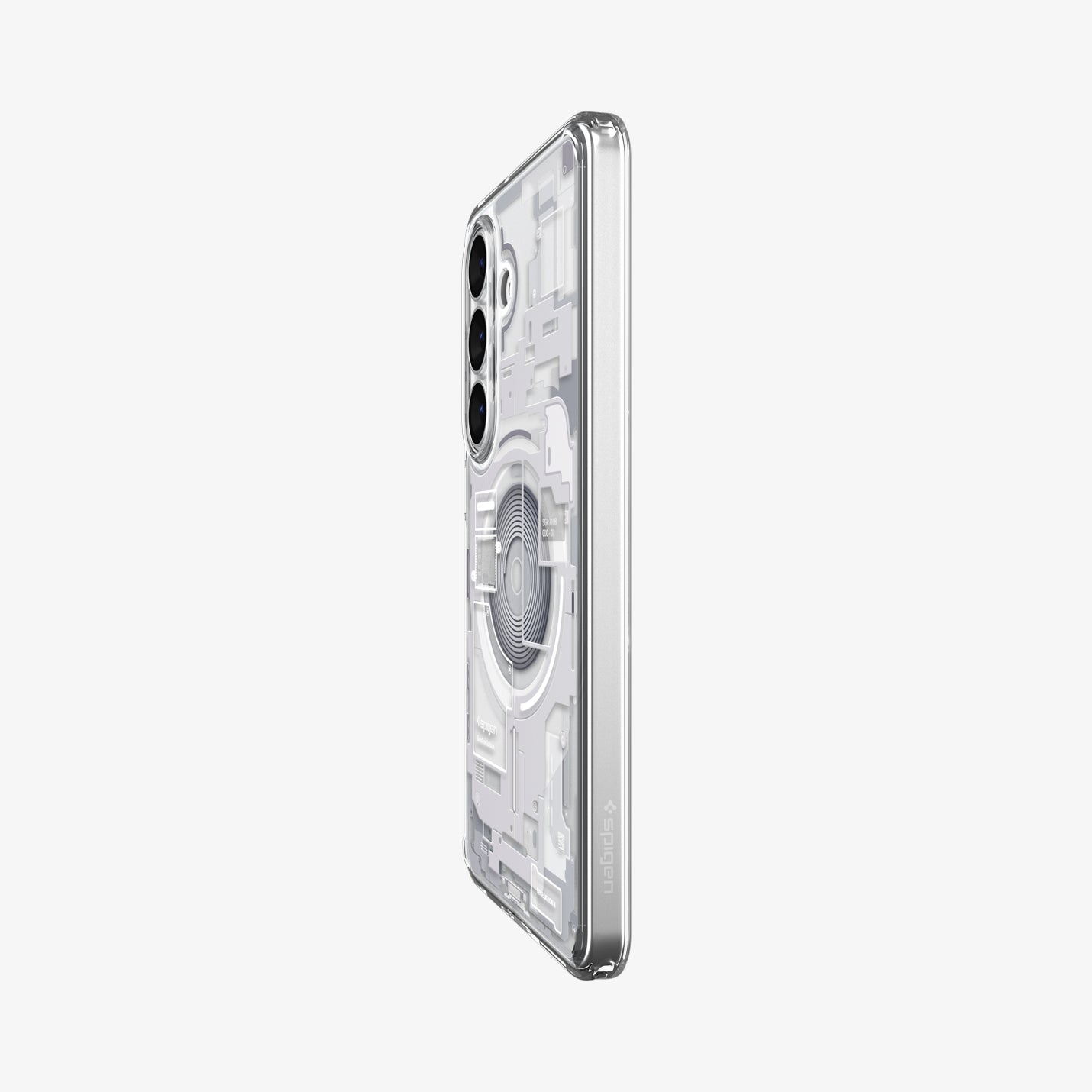 Spigen Galaxy S26 Case Ultra Hybrid Zero One (Mag Fit) White showing the back and partial side