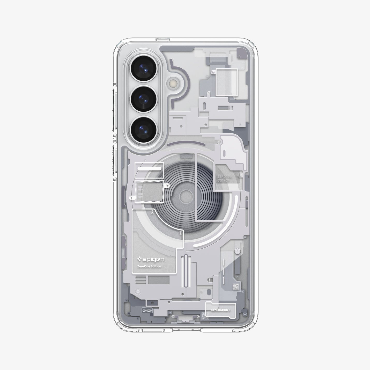 Spigen Galaxy S26 Case Ultra Hybrid Zero One (Mag Fit) White showing the back