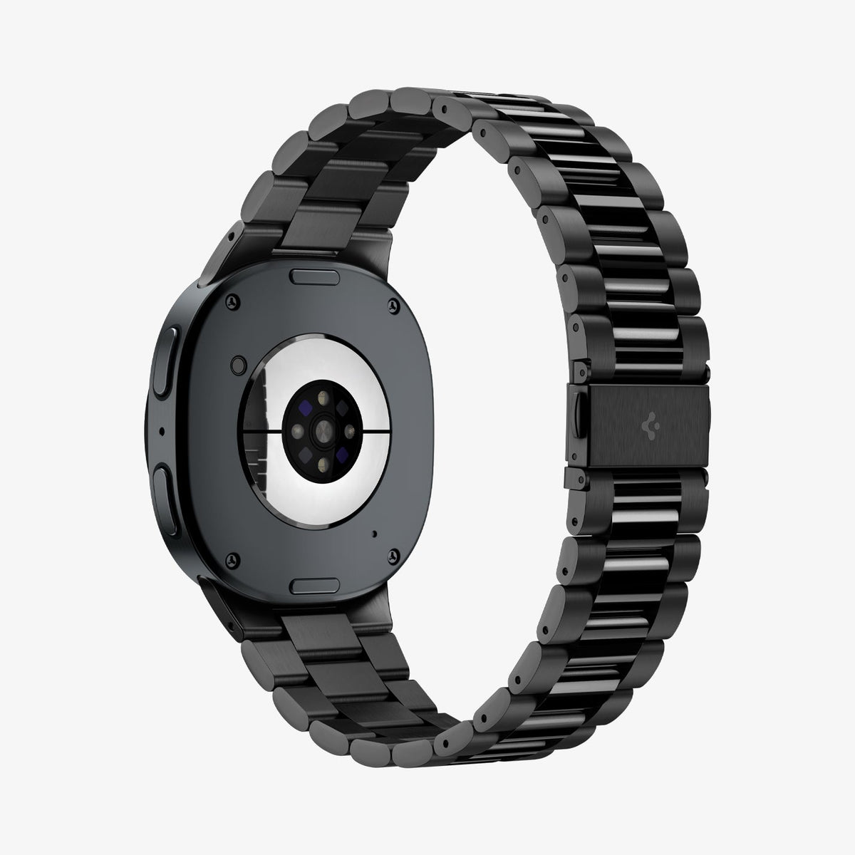 Black Spigen Modern Fit 316L Galaxy Watch band product and feature view 3