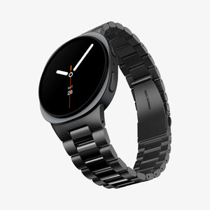 Black Spigen Modern Fit 316L Galaxy Watch band product and feature view 4