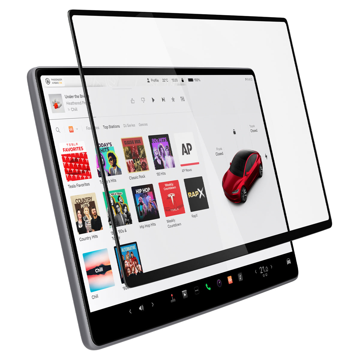 Spigen Tesla Model 3 / Model Y Screen Protector (15.4") Screen Protector GLAS.tR EZ Fit AluminaCore view 5