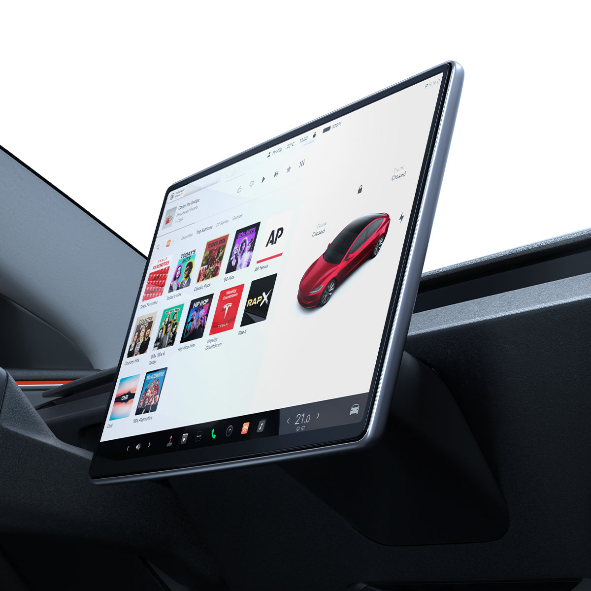 Spigen Tesla Model 3 / Model Y Screen Protector (15.4") Screen Protector GLAS.tR EZ Fit AluminaCore view 10