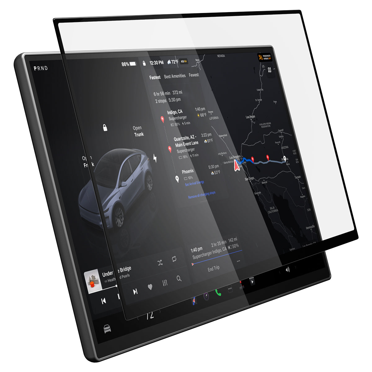 Spigen Tesla Model Y Screen Protector (16”)– GLAS.tR EZ Fit AluminaCore Screen Protector view 5