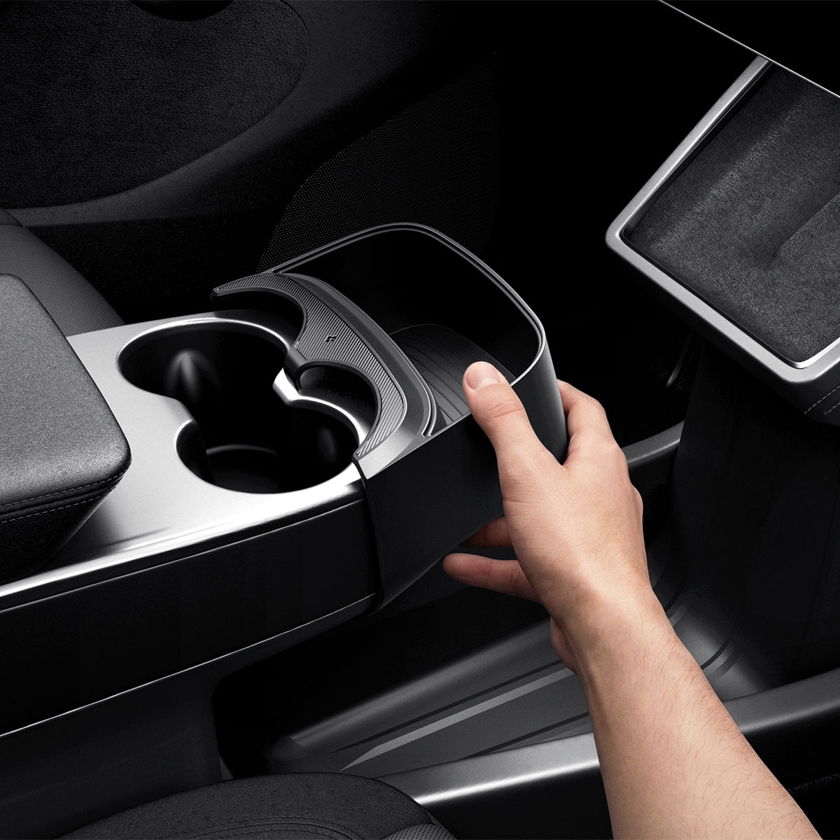 Installing Spigen Console Storage Extender in Tesla Model Y Standard