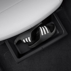 Spigen Model Y Juniper underseat storage box holding compact shoes