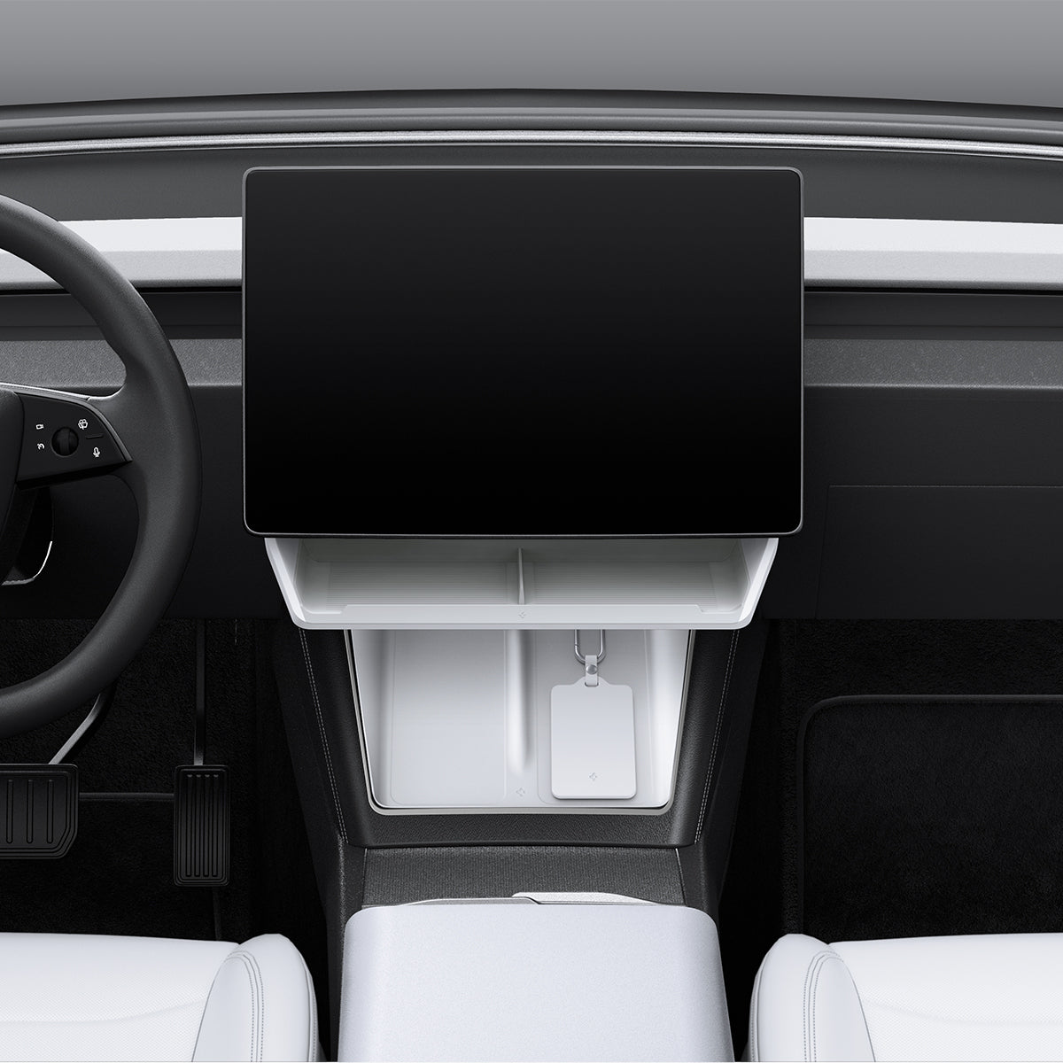Full front product view of Spigen TO227H White organizer