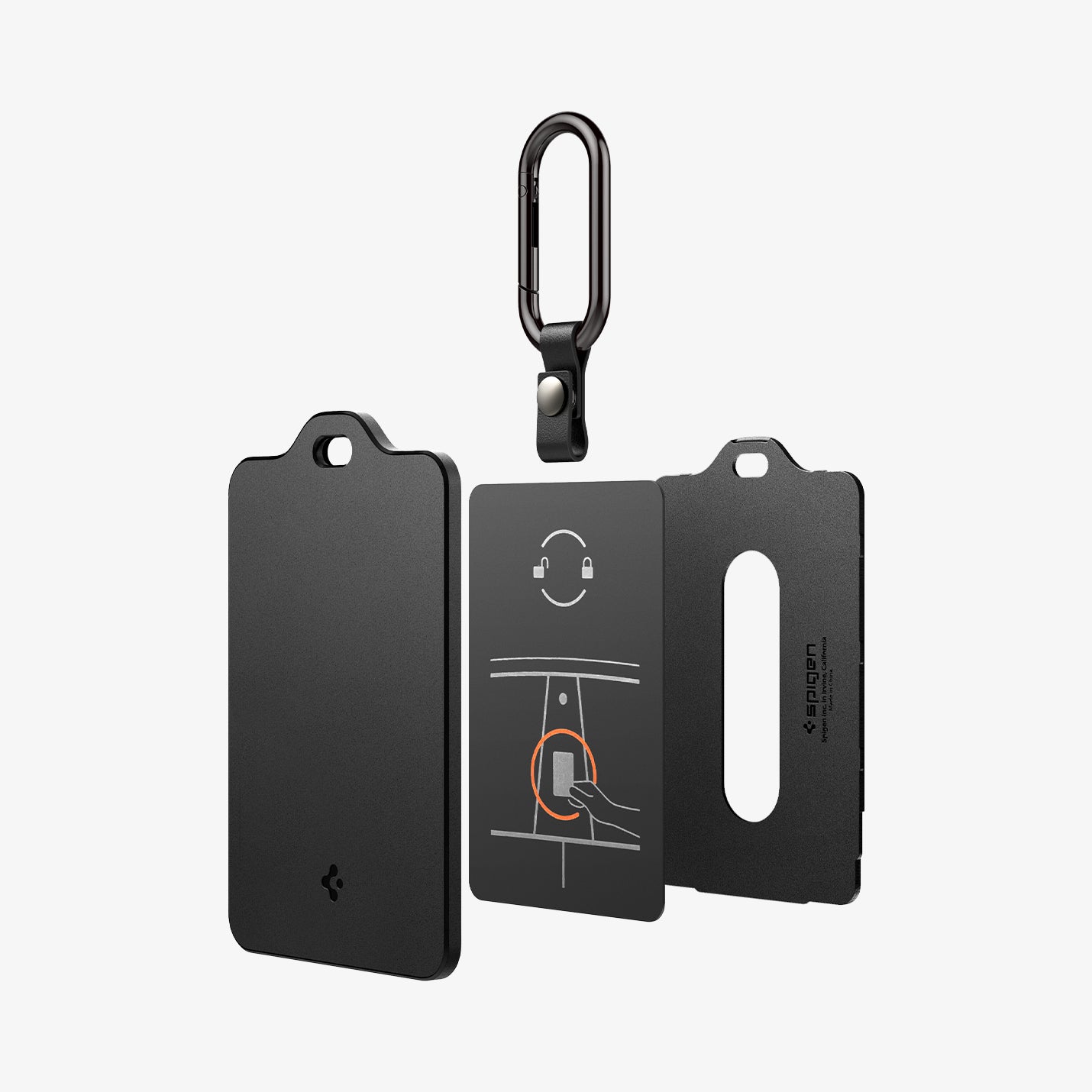 Spigen Tesla key card holder 1-pack black detail view