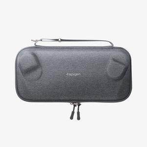 Charcoal Gray fabric exterior of Spigen Klasden Pouch