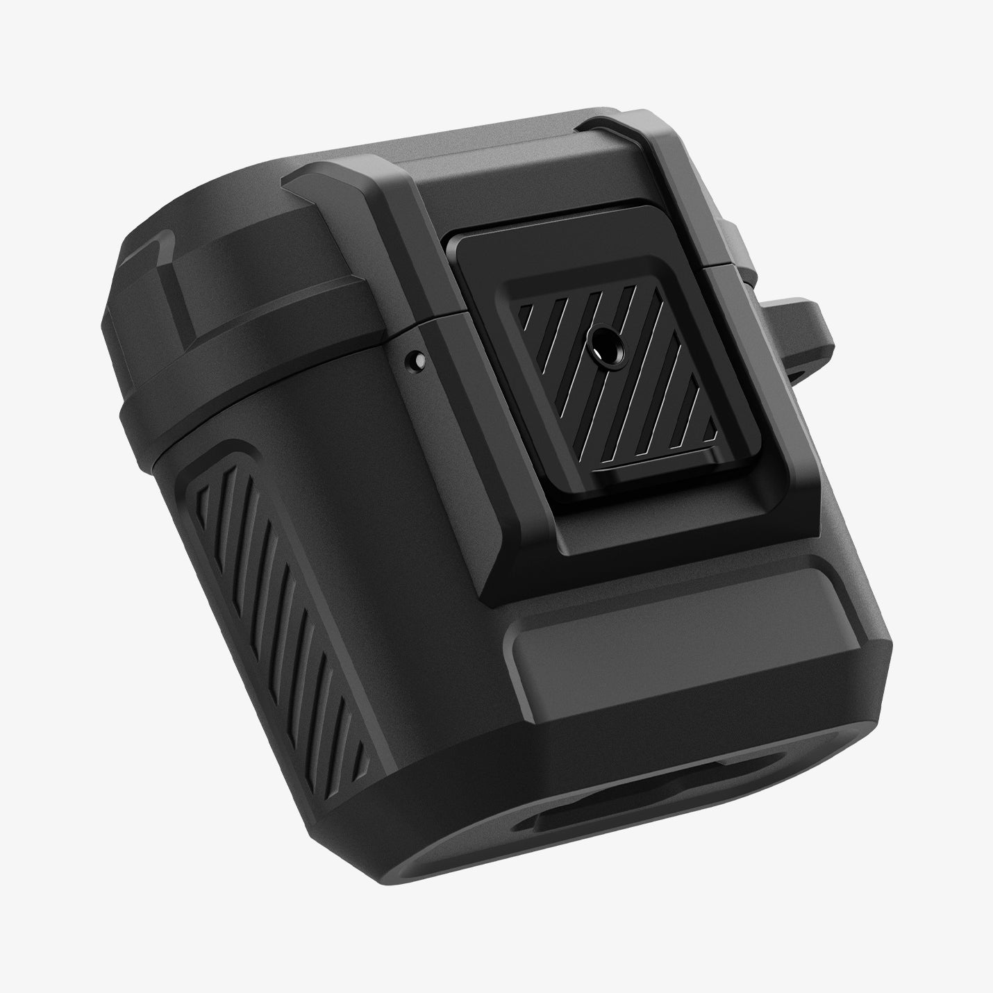 Spigen Lock Fit AirPods 5 and AirPods 4 case in Matte Black view 12