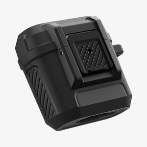 Spigen Lock Fit AirPods 5 and AirPods 4 case in Matte Black view 12
