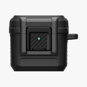 Spigen Lock Fit AirPods 5 and AirPods 4 case in Matte Black view 4